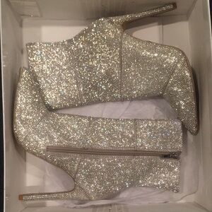 Steve Madden Silver Heeled Boots